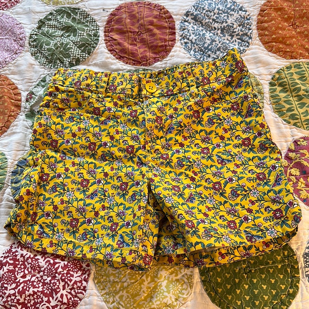 Yellow Flowered Gap Kids Shorts size 12